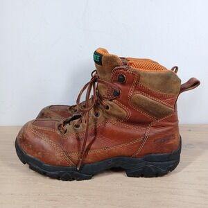 Hytest Safety Footwear Boots Mens 9.5 Wide EH Composite Toe  Brown Leather Work